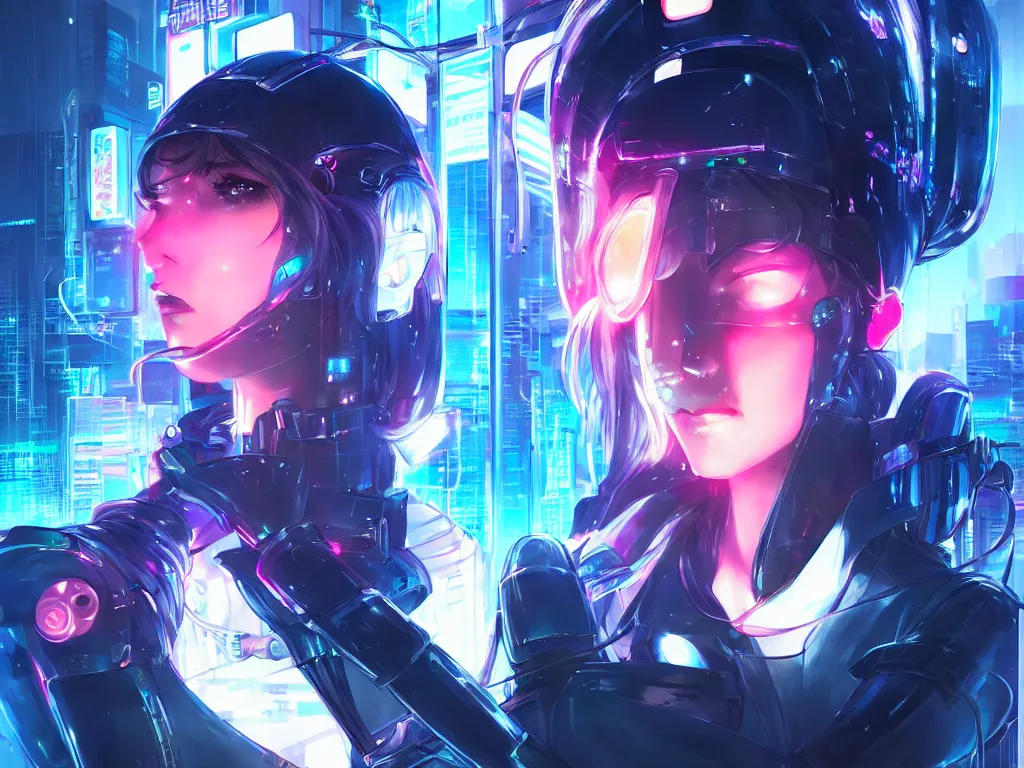 Image similar to portrait anime visual futuristic female cyber police, on cyberpunk neon light tokyo rooftop, ssci - fi and fantasy, intricate and very beautiful, human structure, concept art, sharp focus, anime by rossdraws and magali villeneuve and liya nikorov and luxearte, frostine engine