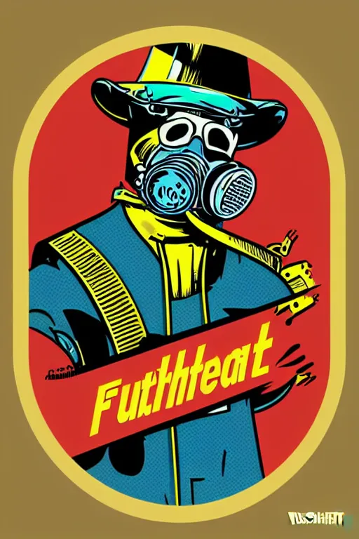 Image similar to fallout 7 6 retro futurist illustration art by butcher billy, sticker, colorful, illustration, highly detailed, simple, smooth and clean vector curves, no jagged lines, vector art, smooth andy warhol style