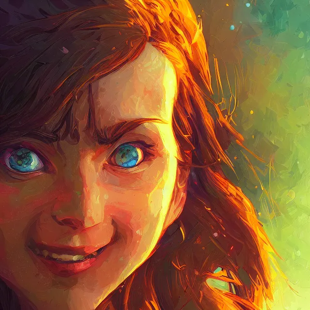 Image similar to macro shot of a soft relaxing smile, colorful, sharp and focus, ultra detailed, beautifully lit, in the art style of dan mumford and marc simonetti