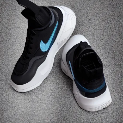 Image similar to a realistic white nike shoe inspired by spaceship interiors with technical mech details