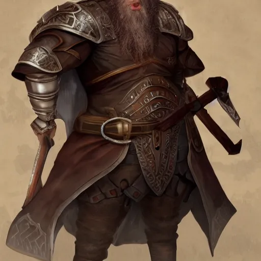 Prompt: 5 0 years old man, tall, stocky : fantasy : : brown hair, sympathetic, short brown beard : noble medieval clothing : : high detail, digital art, rpg, concept art, illustration