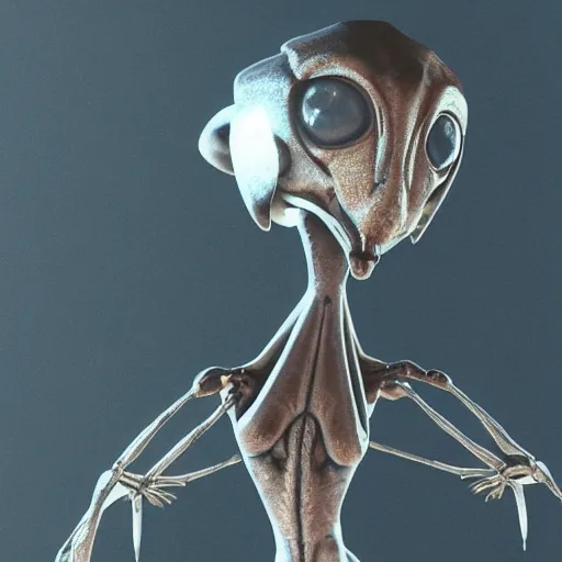 Image similar to “ humanoid mantis alien on spacecraft, eerie, realistic detailed ”