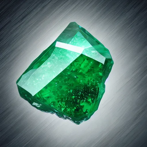 Image similar to Emerald crystals natural gemstone, 8k, rendred in redshift, trading on artstation