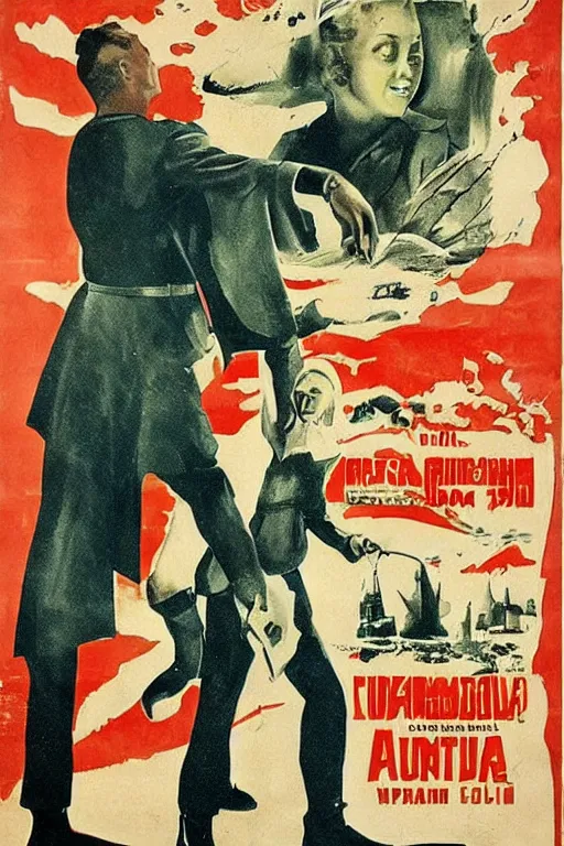 Image similar to “A poster from a Finnish movie 1940’s”