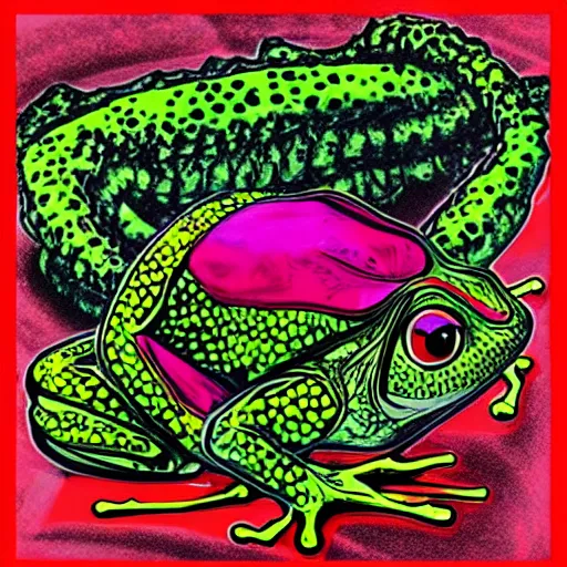 Image similar to Pop Wonder 🪐 alienart.eth artwork of a slithering frog-bog-monster-weirdo, NFT