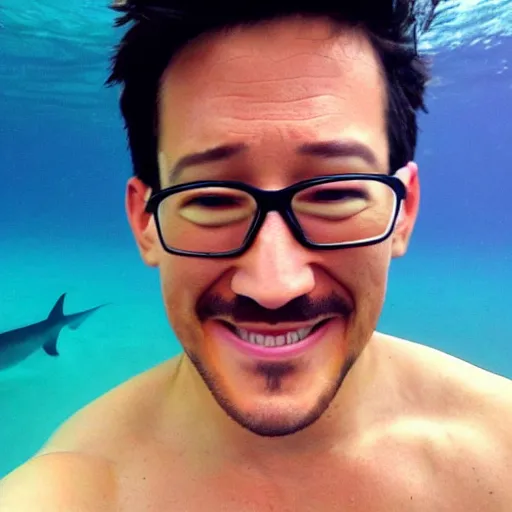 Image similar to markiplier as a shark