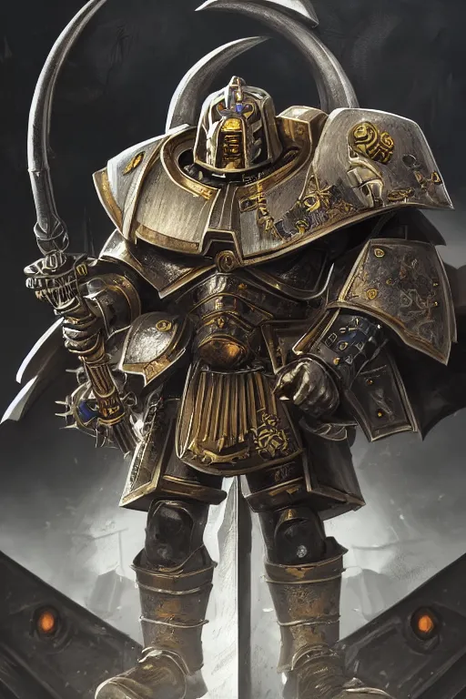 Image similar to armor portrait heros warhammer 4 0 k horus heresy fanart - the primarchs emperor by johannes helgeson animated with vfx concept artist & illustrator global illumination ray tracing hdr fanart arstation zbrush central hardmesh 8 k octane renderer comics stylized