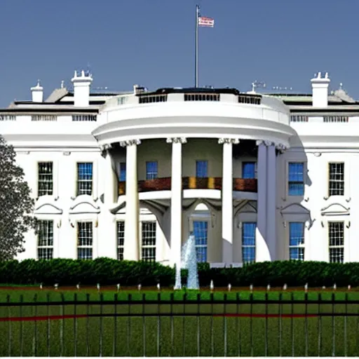 Prompt: design for a new and more luxurious White House United States President