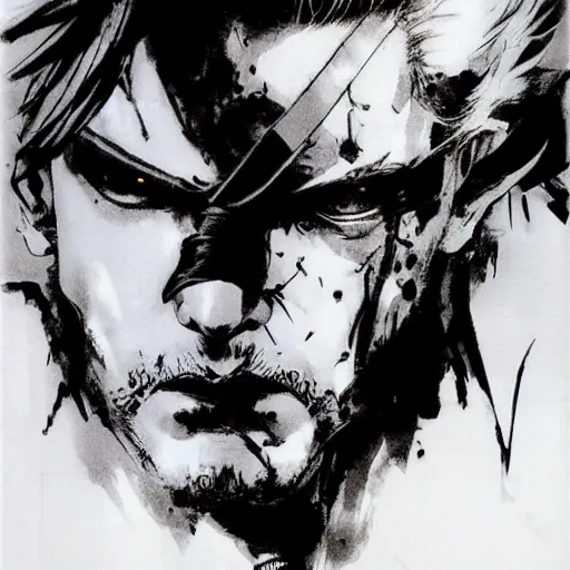 Prompt: Solid Snake. By Yoji Shinkawa