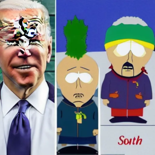 Image similar to biden, south park