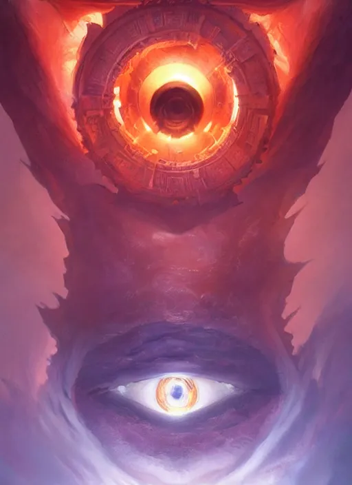 Image similar to symmetry!! the eye of a fiery demon in heaven, highly detailed, perfect lighting, perfect composition, 4 k, artgerm, derek zabrocki, greg rutkowski