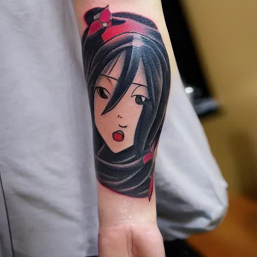 Image similar to konata izumi, tattoo on arm