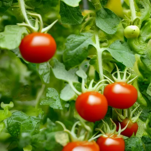 Image similar to hamburgers growing on a vine like tomatoes, but sprouting hamburgers