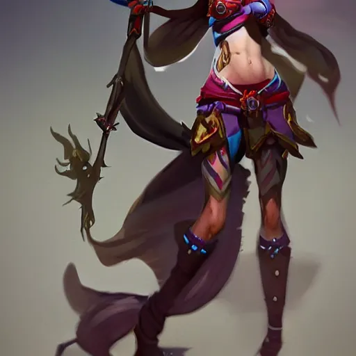 Prompt: Amazing concept art of a female kobold jester. Trending on artstation, cgsociety