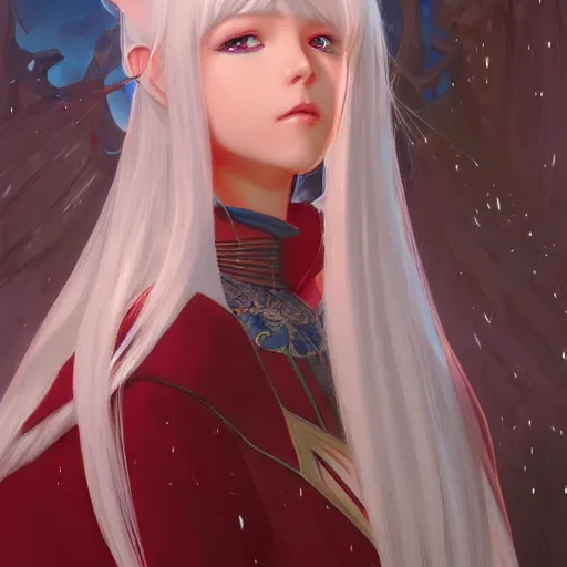 Prompt: Zero Two from Darling in the Flakes, D&D, fantasy, highly detailed, digital painting, artstation, smooth, sharp focus, illustration, art by artgerm and greg rutkowski and alphonse mucha