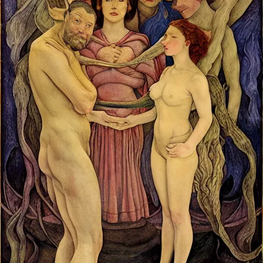 Prompt: dawn with her lantern, annie swynnerton diego rivera and evelyn de morgan and lucien freud and jean delville, symbolist, dramatic lighting, elaborate geometric ornament, art brut, soft pastel colors, smooth sharp focus, extremely detailed, adolf wolfli, leo and diane dillon, nicholas roerich, donato giancola and gaston bussiere