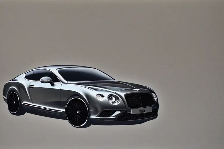 Prompt: Bentley Continental GT drawing with black helium handle