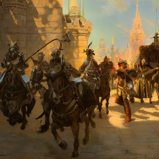 Image similar to uprising in the royal castle, events inside the castle, close up, painting by gaston bussiere, craig mullins, j. c. leyendecker, 4 k, 8 k, trending on artstation, artstationhd, artstationhq, highest detail