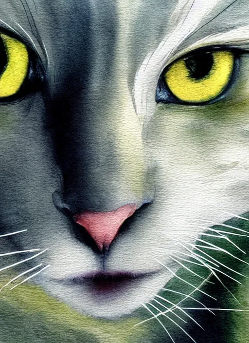 Prompt: blonde woman with green eyes kisses her cat with green eyes on her nose, watercolor, dramatic lighting, cinematic, establishing shot, extremly high detail, foto realistic, cinematic lighting, pen and ink, intricate line drawings, by Yoshitaka Amano, Ruan Jia, Kentaro Miura, Artgerm, post processed, concept art, artstation, matte painting, style by eddie mendoza, raphael lacoste, alex ross