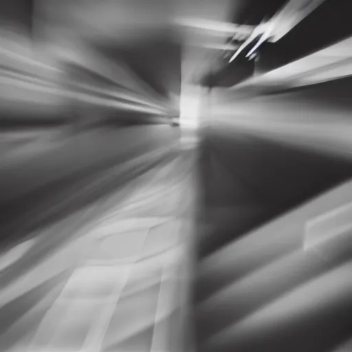 Image similar to an abstract photograph of two male shadowy figures, motion blur, 35 mm, black-and-white