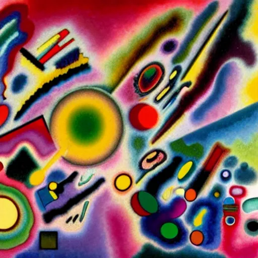 Prompt: abstract representation of the human soul during late stage capitalism bataille kandinsky 4k