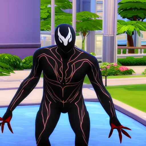 Image similar to Venom in the Sims 4