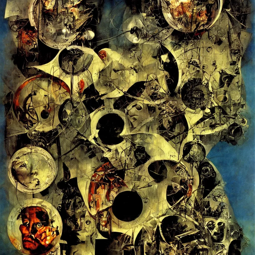 Prompt: the oceans of time will grind us all to dust, surreal, weird, oil on canvas, by dave mckean, by norman rockwell