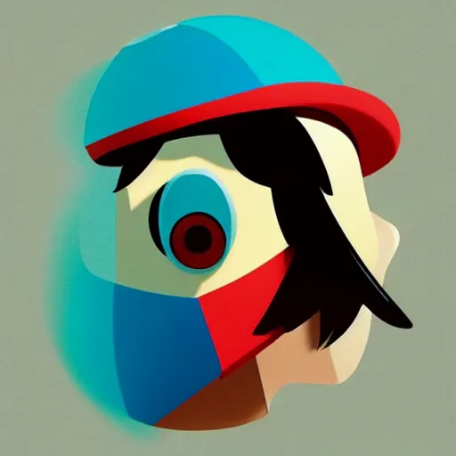 Image similar to face icon stylized minimalist nintendo 6 4, loftis, cory behance hd by jesper ejsing, by rhads, makoto shinkai and lois van baarle, ilya kuvshinov, rossdraws global illumination