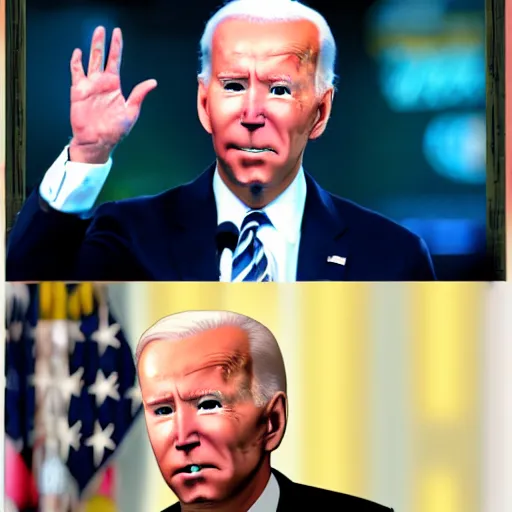 Image similar to extra terrestrial joe biden