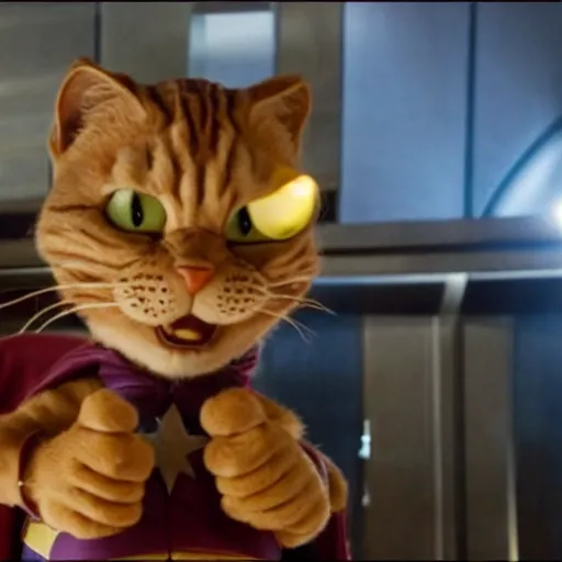 Image similar to garfield in avengers ( 2 0 1 2 )