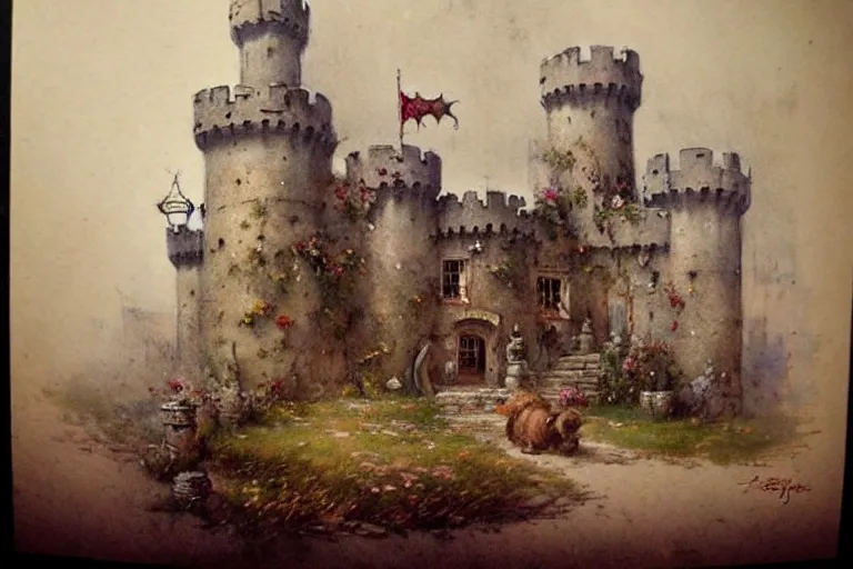 Image similar to ( ( ( ( ( 1 9 5 0 gypsy fair tail medieval castle. muted colors. ) ) ) ) ) by jean - baptiste monge!!!!!!!!!!!!!!!!!!!!!!!!!!!!!!