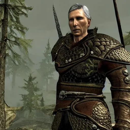 Image similar to a screenshot of mitch mcconnell in skyrim