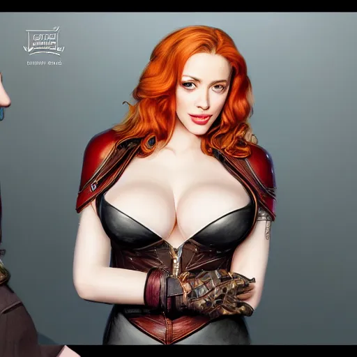 Prompt: photo of a gorgeous christina hendricks / amber heard hybrid in the style of stefan kostic, realistic, professionally, professionally color graded, half body shot, leather body suit, sharp focus, 8 k high definition, insanely detailed, intricate, elegant, art by stanley lau and artgerm