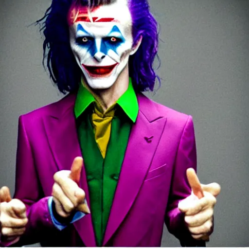 Prompt: David Bowie as The Joker