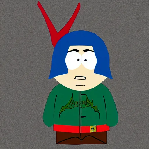 Prompt: southpark loki