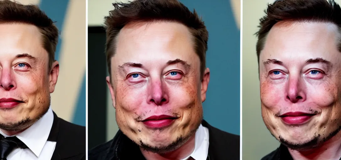 Image similar to Elon Musk is animorphing into Scarlett Johansen, highly detailed color drawing