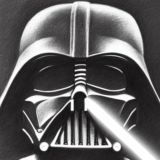 Prompt: A pencil sketch of Darth Vader, 4k, pencil art, shading, shadow,