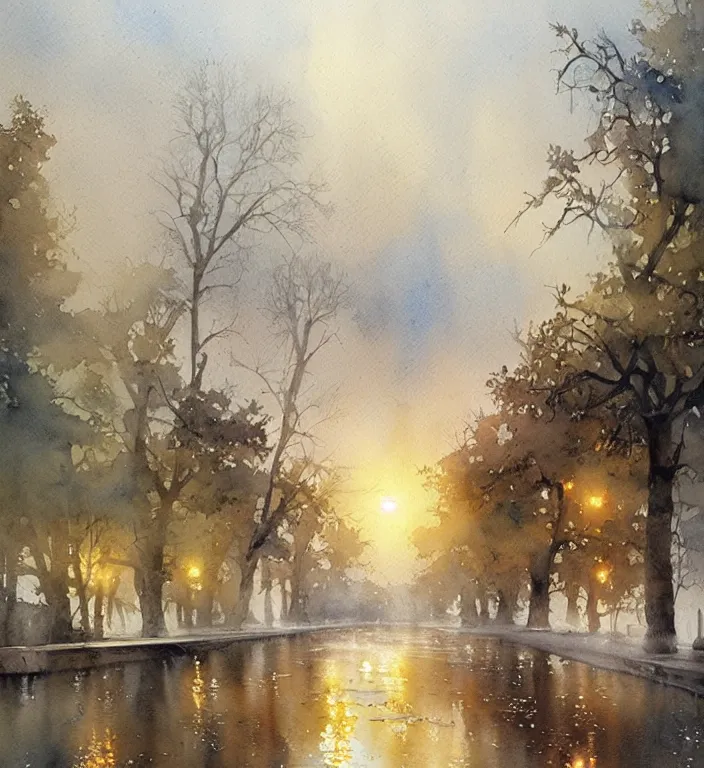 Image similar to a beautiful watercolor painting by Joseph Zbukvic