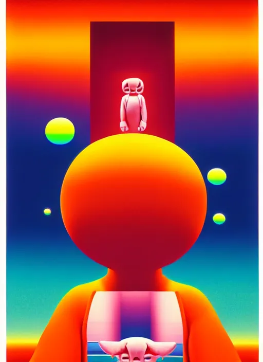 Prompt: dreams by shusei nagaoka, kaws, david rudnick, pastell colours, airbrush on canvas, cell shaded, 8 k