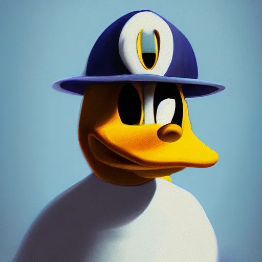 Image similar to portrait of donald duck by rose roosendaal, digital art