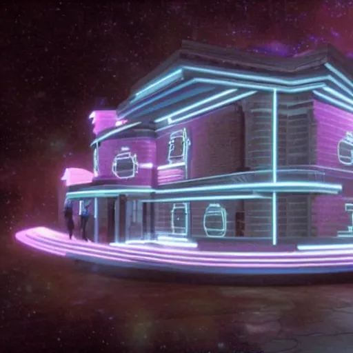 Prompt: an house in the syle of the tron movie