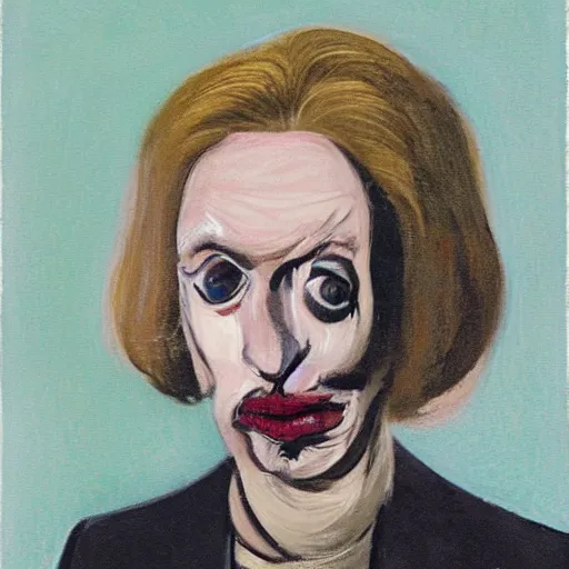 Image similar to francis bacon portrait of liz truss