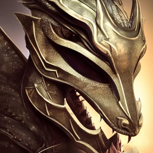 Image similar to highly detailed realistic stunning close up shot of a beautiful anthropomorphic female knight but as a dragon, doing a hot majestic pose, well designed female dragon head, armor made of steel, sharp claws, HD octane render, epic cinematography, fantasy, Artstation, Deviantart, Furaffinity