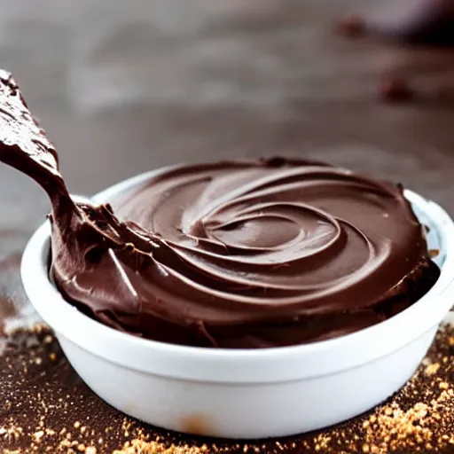 Image similar to person sliding through chocolate pudding head first, slip n slide