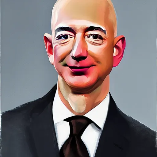 Prompt: jeff bezos, portrait, camera lenses for eyes, cameras watching, painting