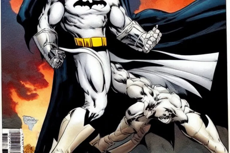 Image similar to white batman jfdasklfjoas owqopafsdnafdih pfdas