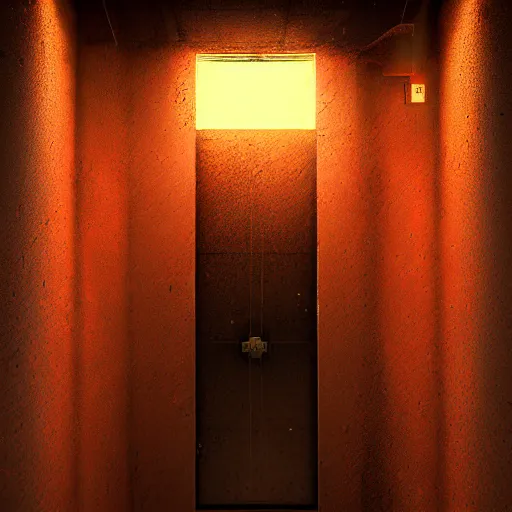 Image similar to elevator to hell, digital art, artstation, hyperdetalied, ultra-realistic, high quality,8k,