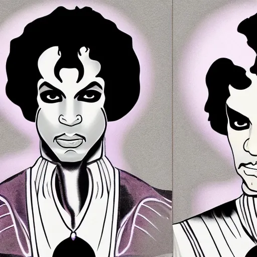 a portrait of prince as gemini in a batman film in the | Stable Diffusion