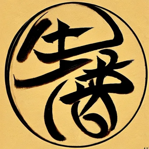 Prompt: Enso Calligraphy by Andreas Mucha
