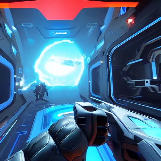 Image similar to splitgate : halo with portals